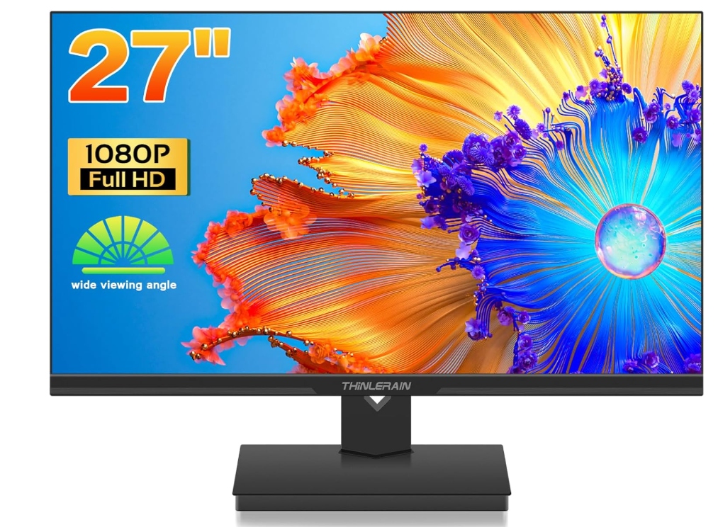 Thinlerain 27-palcový monitor Fhd 1920 x 1080p Ips pre počítač