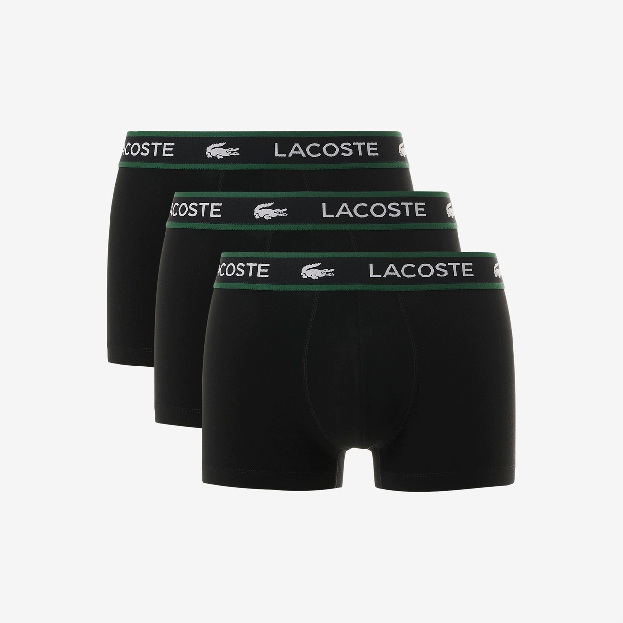 Lacoste Pánské boxerky 3-Pack Stretch Jersey Branded Black L