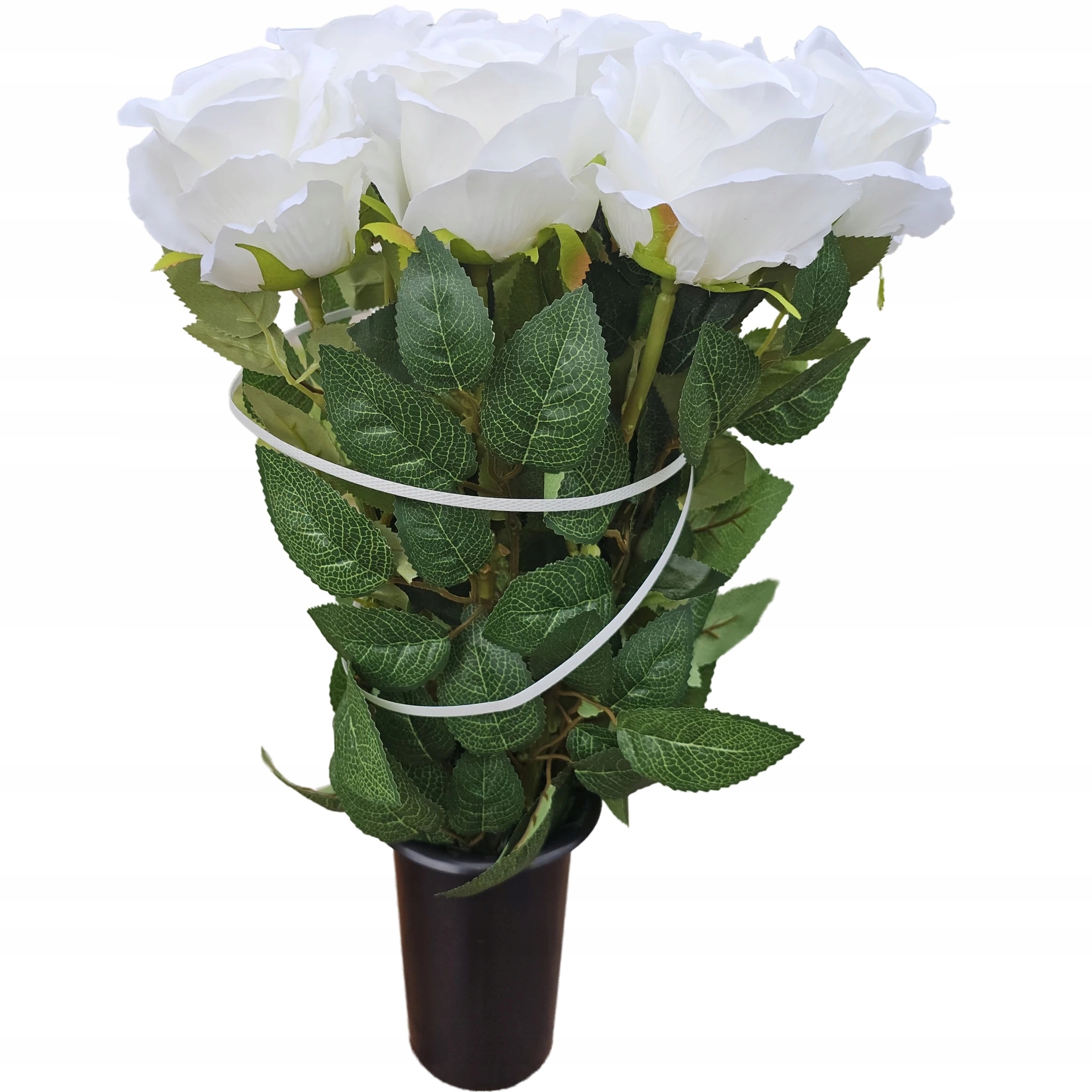 Prémiová Bílá Růžová Kytice! Do Vázy Umělé Květy Na Hrob Hřbitov