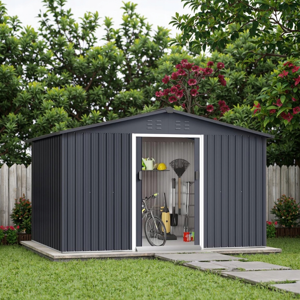 DOMEK NARZĘDZIOWY OGRODOWY METALOWY NA NARZĘDZIA TRWAŁY 312x248x194 cm XXL Producent inny