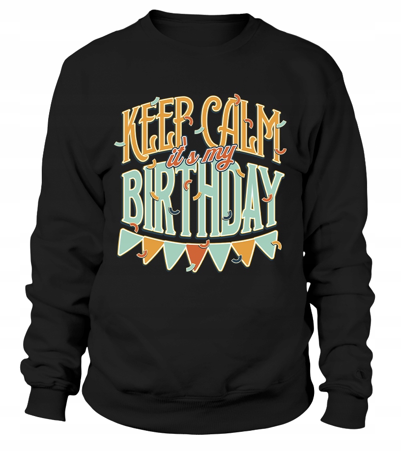 Mikina Keep Calm It's My Birthday L Černá