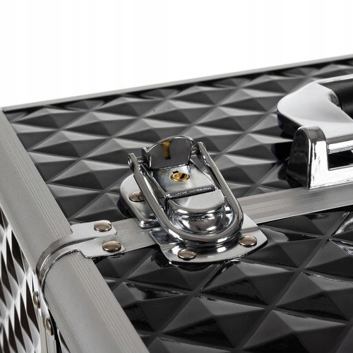 KUFEREK KOSMETYCZNY NA LAMPĘ LAKIERY WALIZKA NA KOSMETYKI XL DUŻY CZARNY Stan opakowania oryginalne