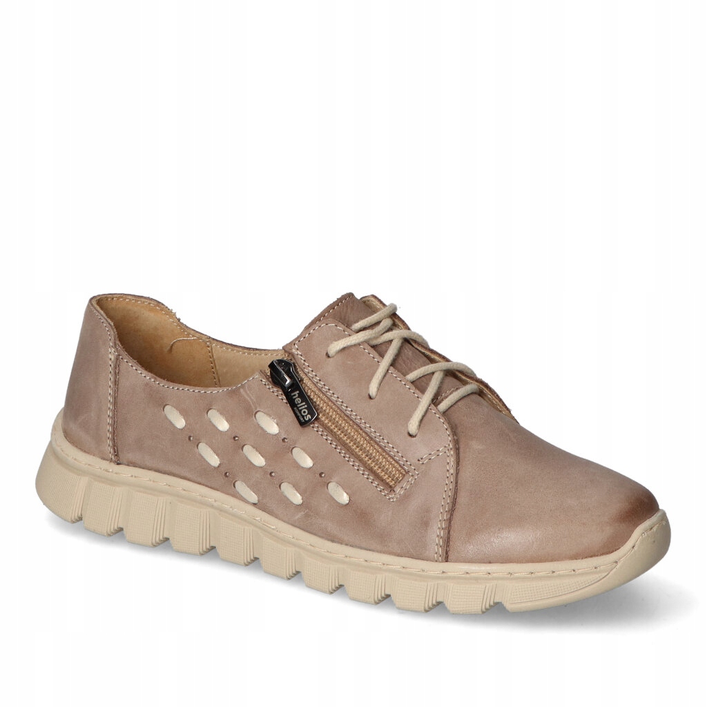 Dámské polobotky Helios Béžová 2 s posuvníkem Přírodní kůže 37