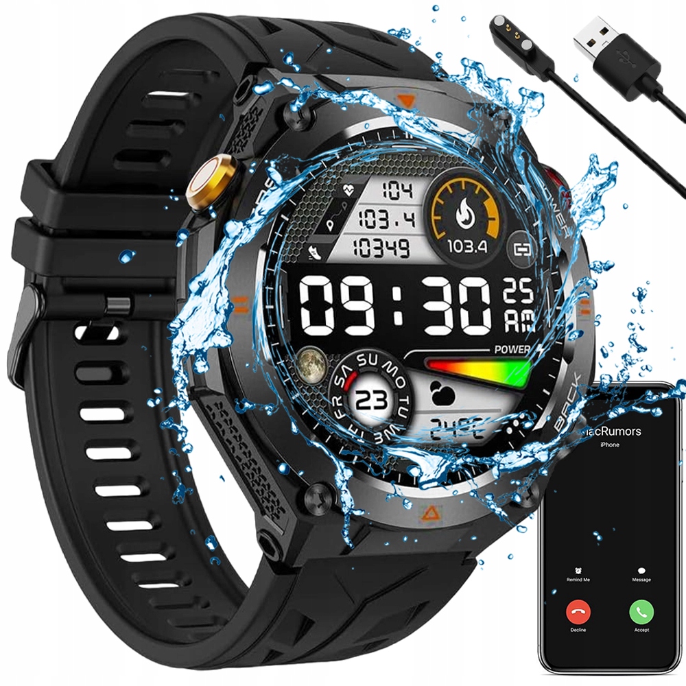Chytré Hodinky Pánské Hodinky Voděodolné Měření Konverzace Oznámení