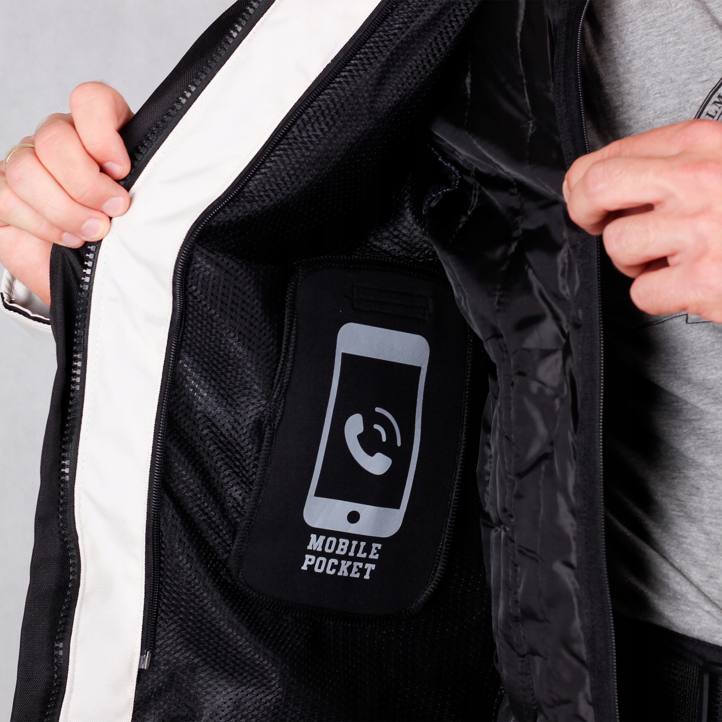 HUSAR OCTAN kurtka motocyklowa męska tekstylna turystyczna wodoodporna M Kolor czarny szary