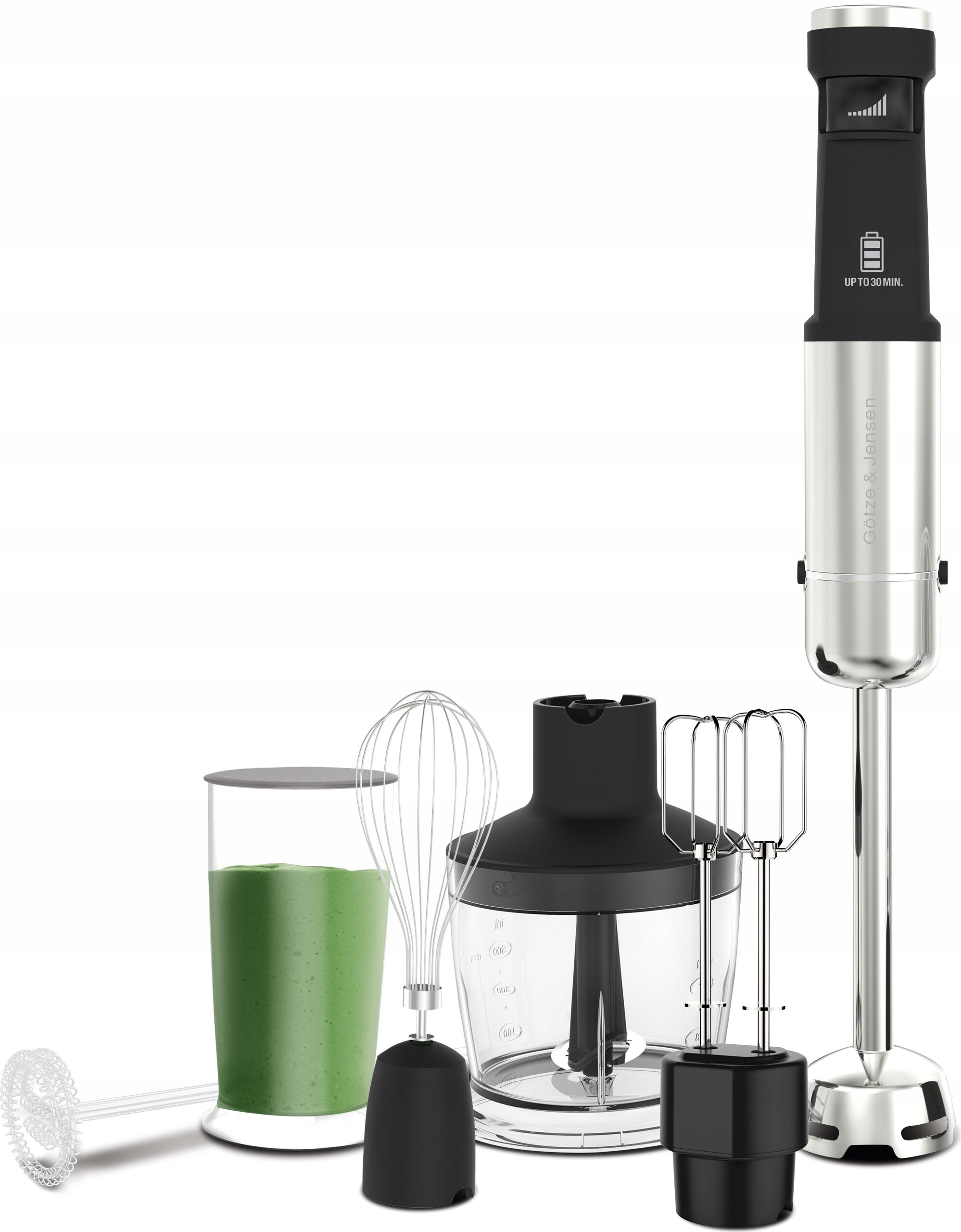 Blender Akumulatorowy Bezprzewodowy 200W Końcówka Spieniacz Do Mleka Zestaw