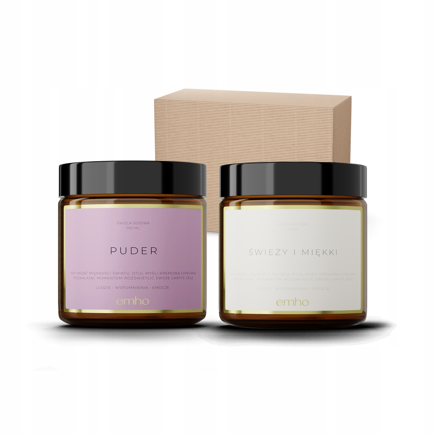 Dárková sada Sójové svíčky Puder Svěží