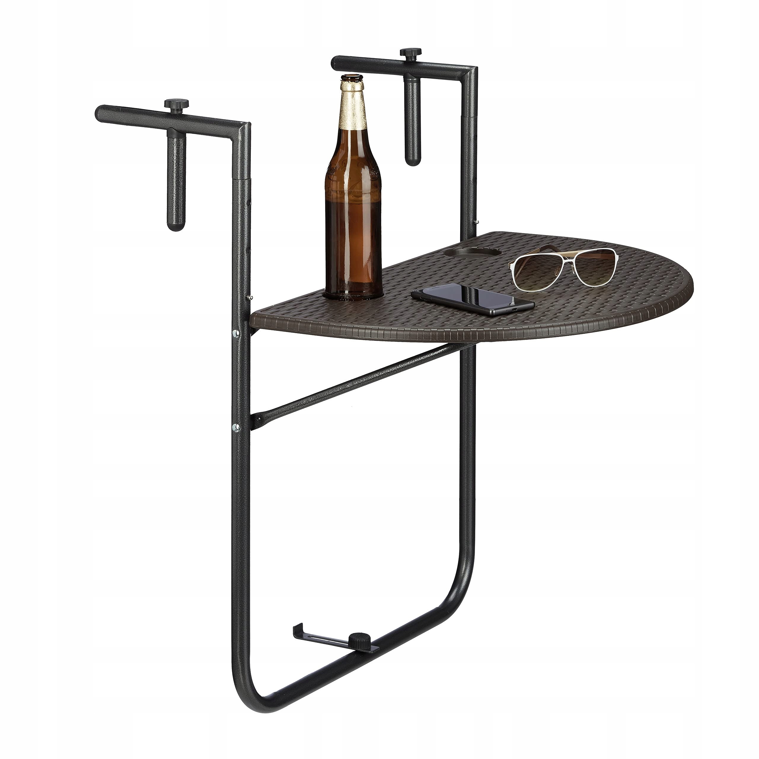 Závesný balkónový stolík Relaxdays plast ratan/ r605G