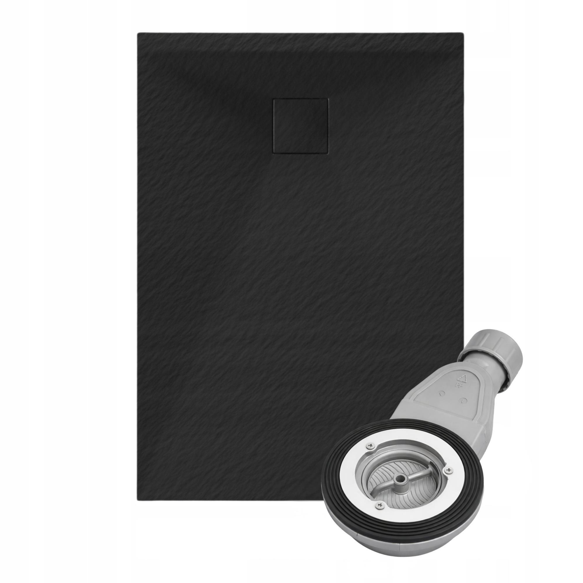 Černá Sprchová Vanička Obdélníková 100 x 70 CM Smc Kompozit Teja