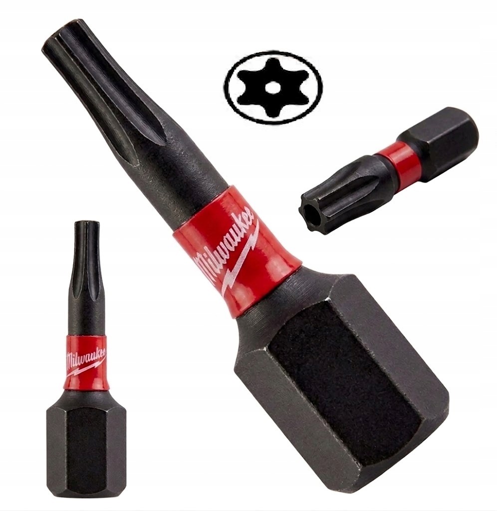 Milwaukee Torx Bit udarowy do wkrętarki 1szt Hex 1/4 Tx BO15 Otworem x 25mm