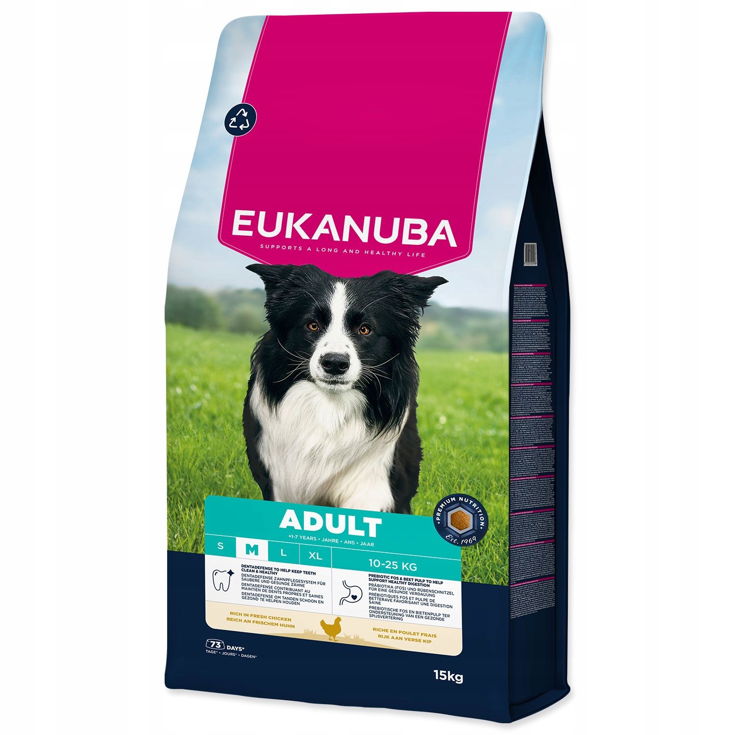 Levně Krmivo Eukanuba Adult Medium rich in fresh chicken 15kg