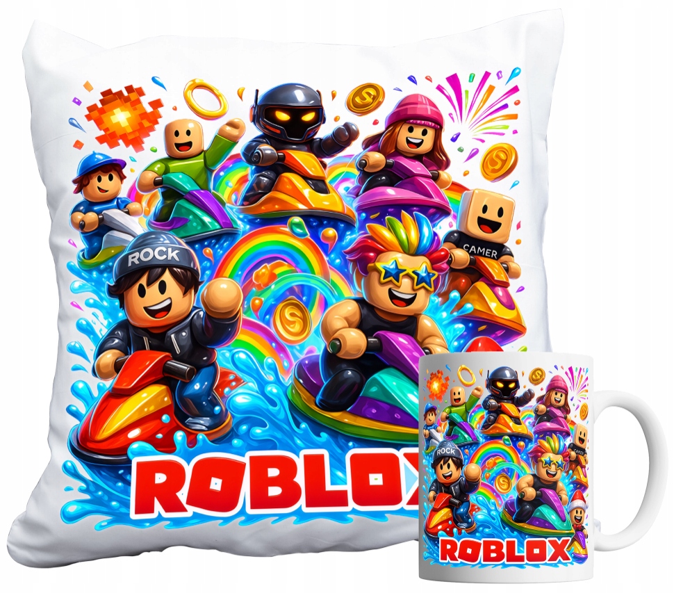 Sada Hrnek A Polštář Roblox Robloks Hraje Dárek Pro Dítě Jméno