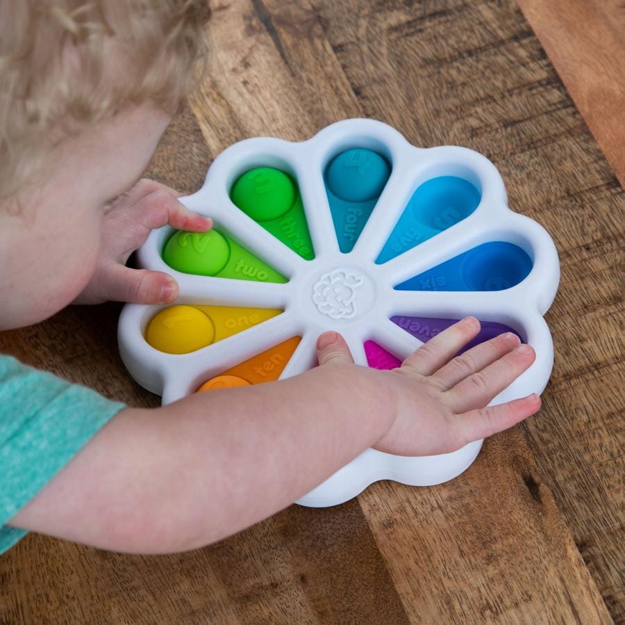 Tęczowe Bąbelki Dimpl Digits Cyferki Literki POP Płeć chłopcy