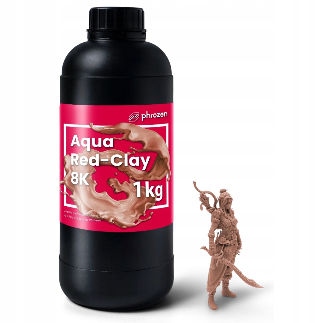 Uv pryskyřice Phrozen Aqua Resin Red-Clay červená 8K 1 kg 1 l pro 3D tiskárnu