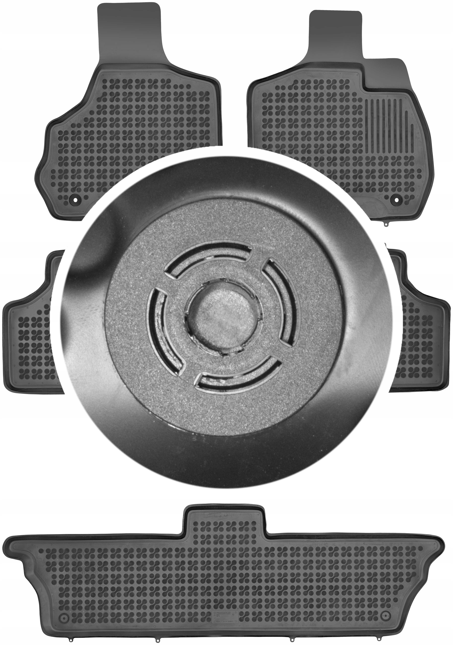 Chrysler Voyager IV 7os 2001-2007 Gumové rohože do auta Upevnenie