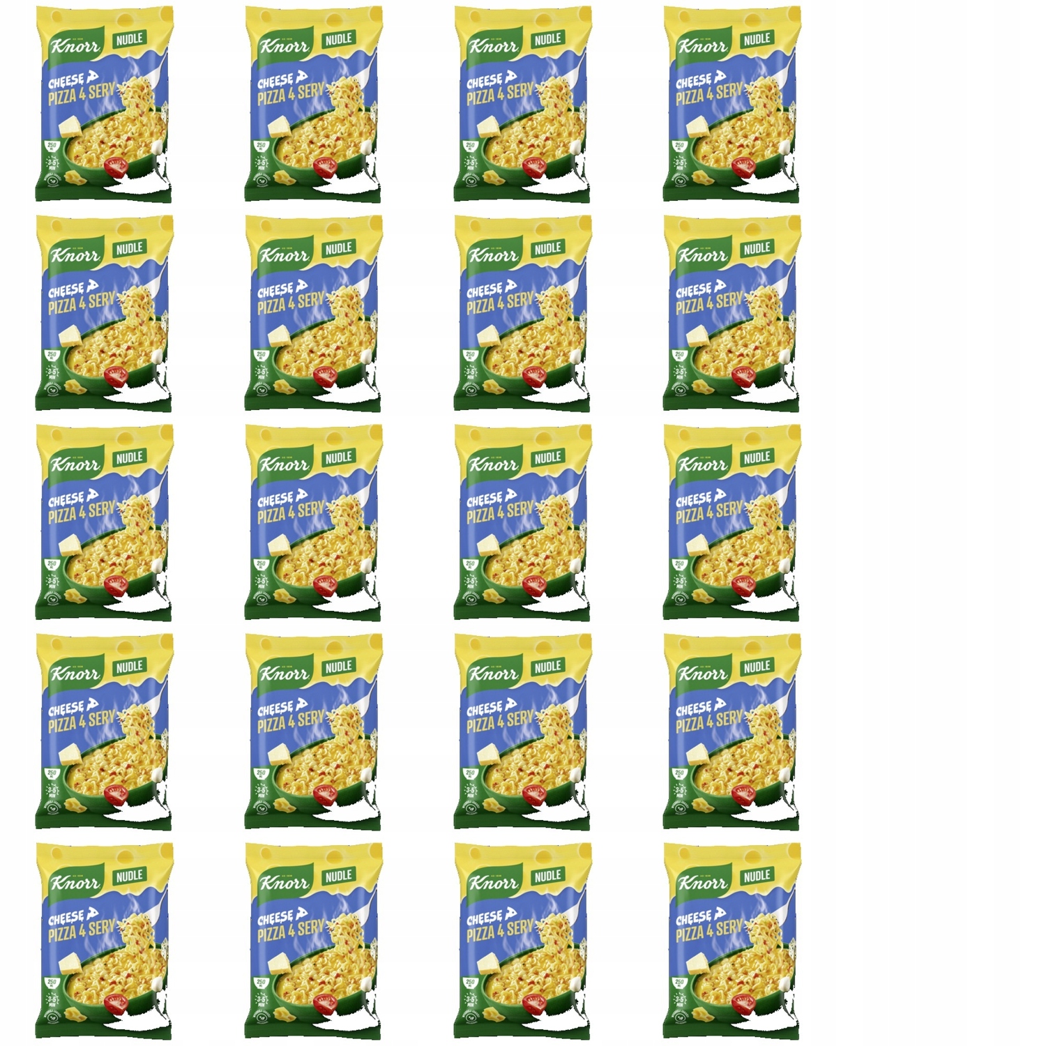 20 x 64 g Knorr nudle cheese pizza 4 sýry Půlka Kartonu