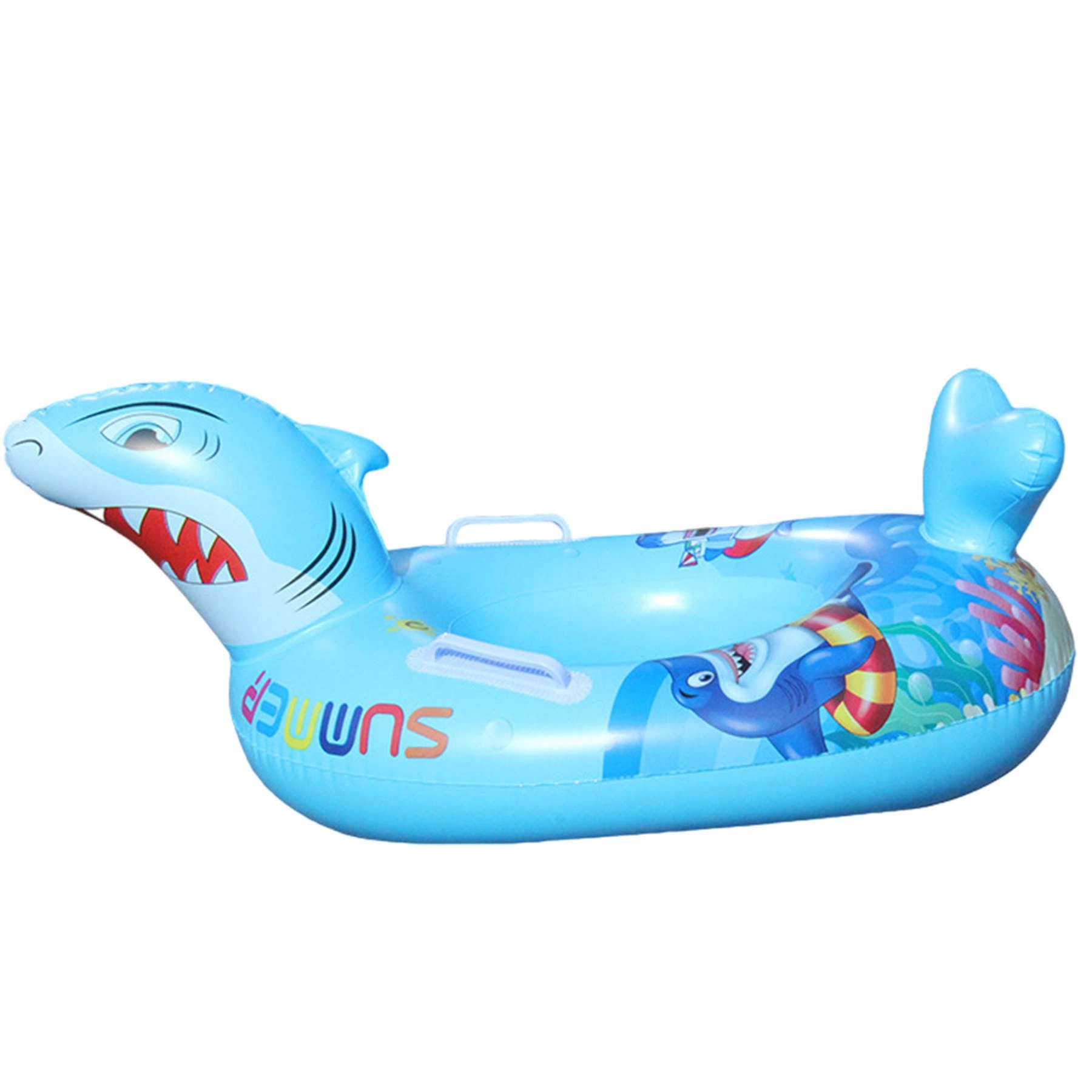 FELFÚJHATÓ GUMICSÓNAK GYEREKEKNEK ÚSZÓ MATRAC CSÓNAK CÁPA ÜLÉS XXL Modell 5907419735255