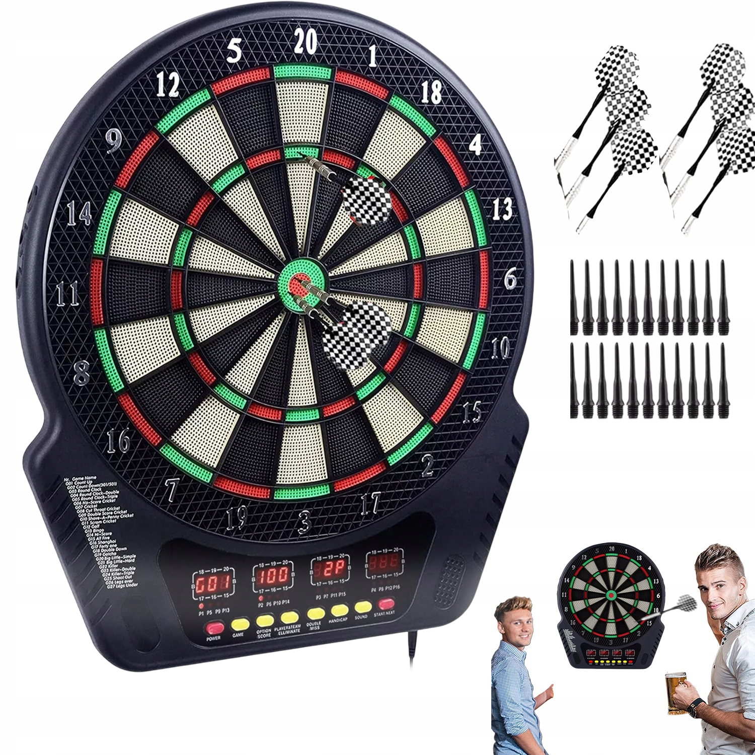 Elektroniczna Tarcza Z Automatycznym Liczeniem Punktów 27 Gier 243 Warianty