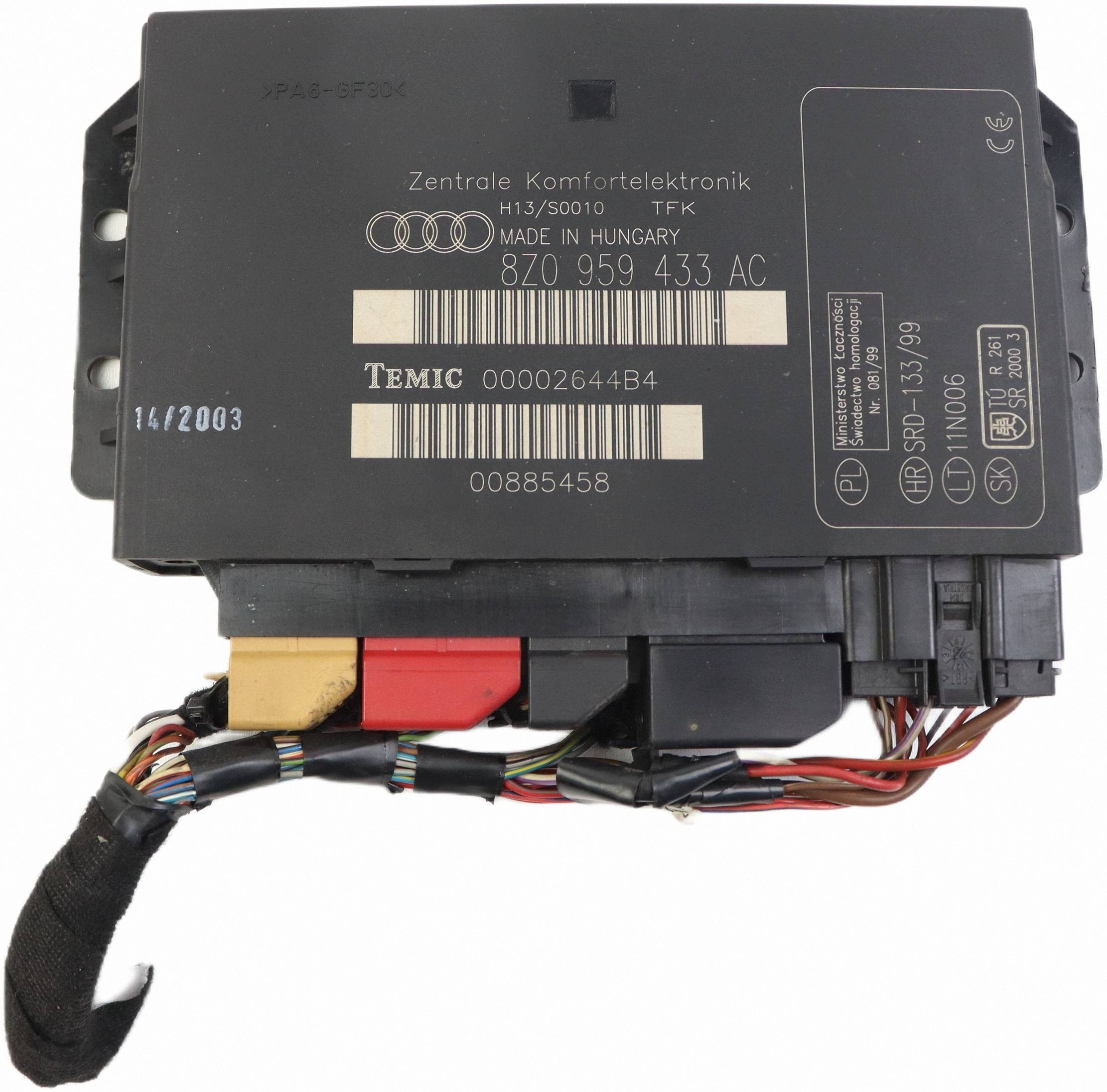 AUDI A2 modul bedienteil KOMFORTU 8Z0959433AC