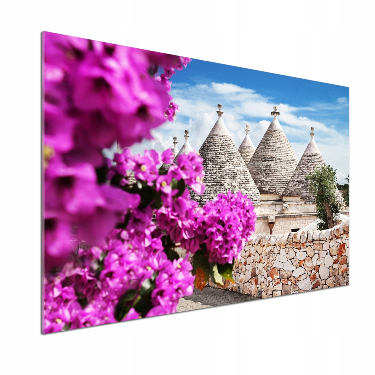 Panel dekor sklo Domy trulli 100x70 cm Lepidlo