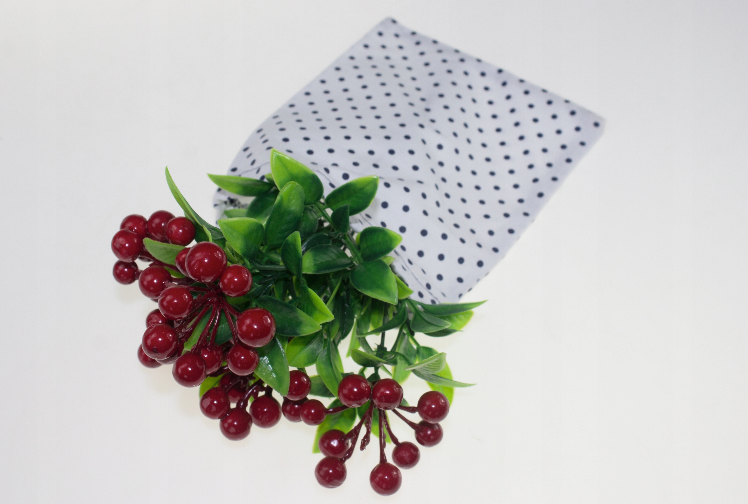 Woreczek BAWEŁNIANY biały w kropki CIENKI EKO Rodzaj worek