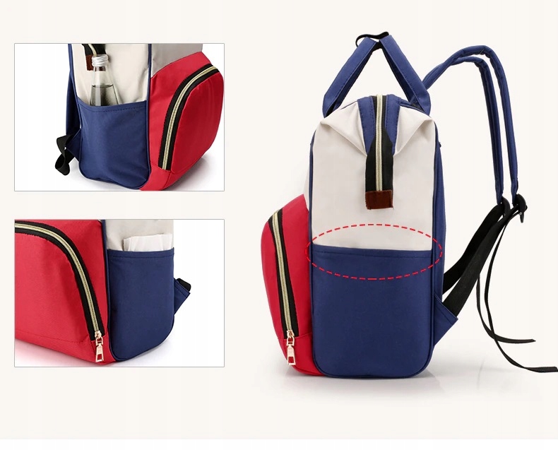 TORBA DO WÓZKA PLECAK ORGANIZER DLA MAMY TATY 3w1 Wysokość 40 cm