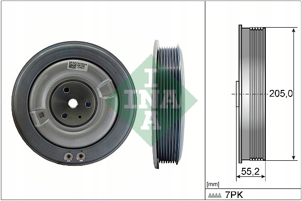 INA 544 0506 10 Koło pasowe, wał korbowy Producent części Inny