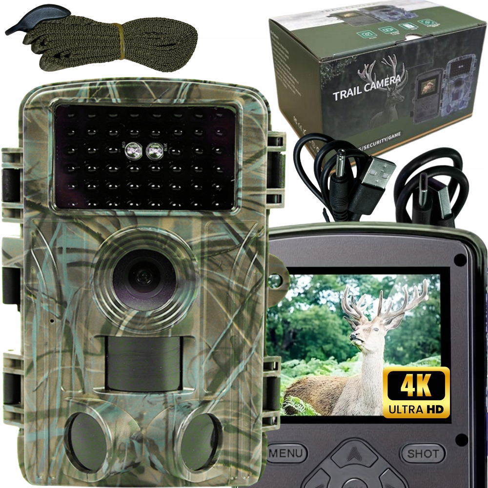 Fotopułapka Benetech SN5020 4K UHD IP66 Wi-Fi Bluetooth 3 czujniki ruchu