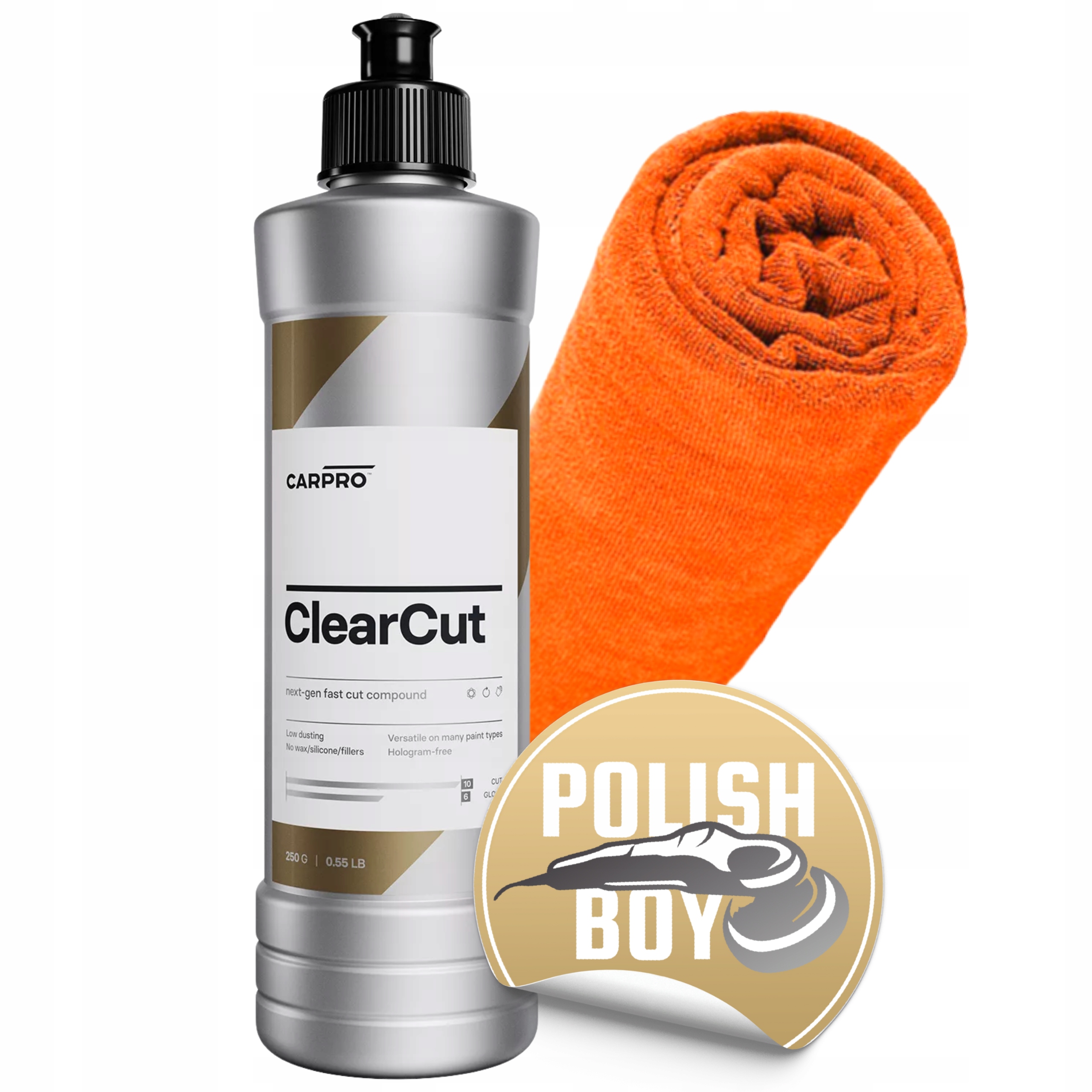 CarPro ClearCUT 250ml PASTA POLERSKA MOCNO ŚCIERNA