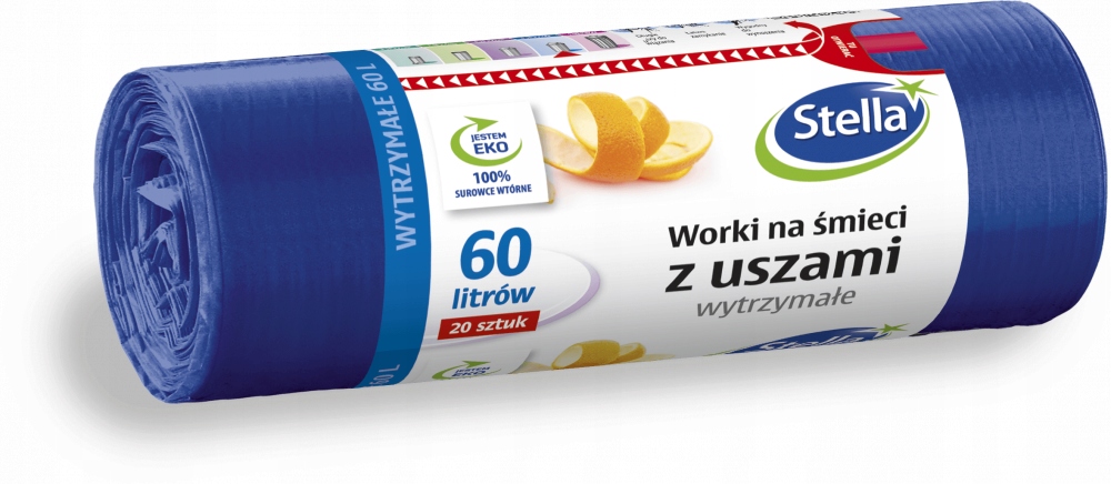 

Worki na śmieci Wytrzymałe 60L 20szt Granatowe