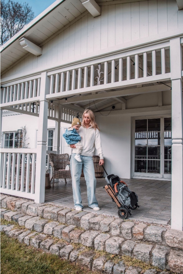 Wózek spacerowy SPACERÓWKA WALIZKA MoMi Estelle Wysokość produktu 105 cm