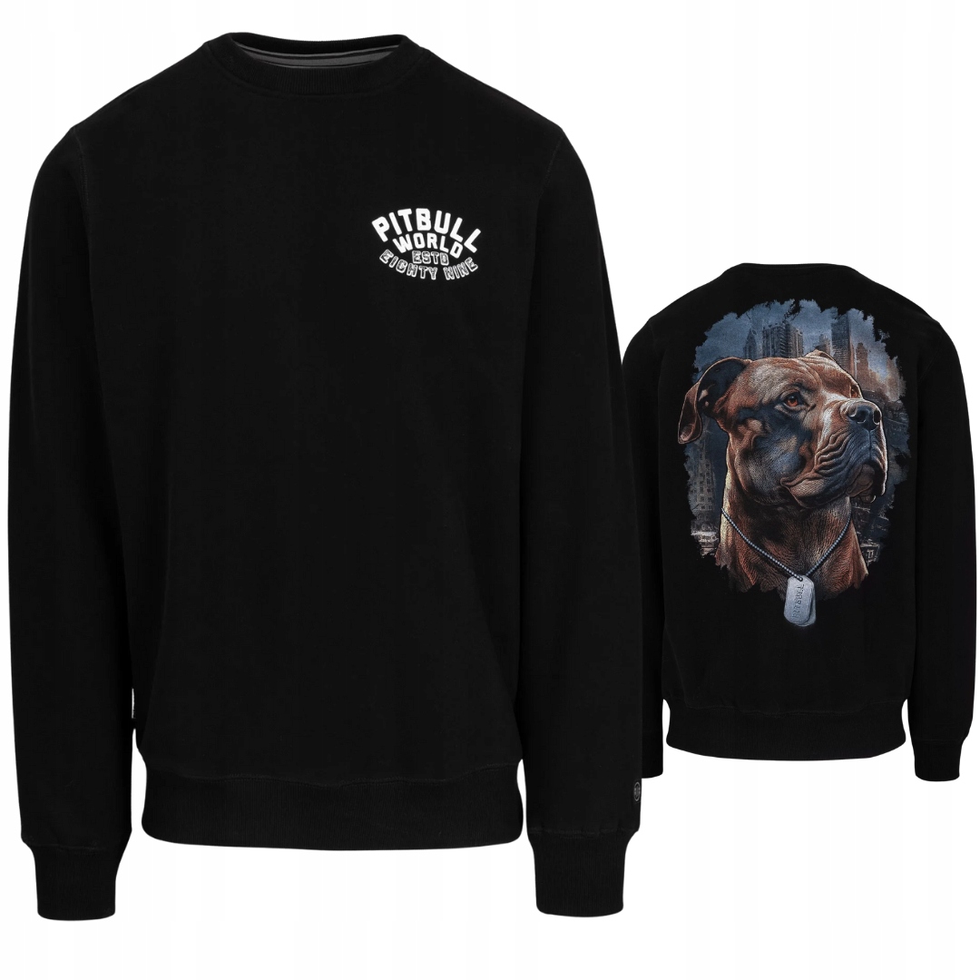 Mikina mikina Pitbull West Coast Crewneck Hero Černá XL