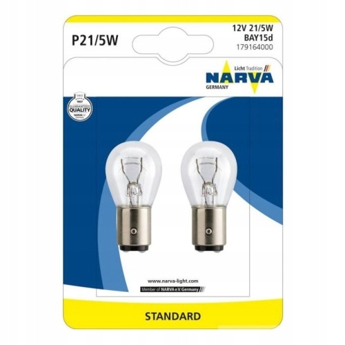 

Narva P21/5W Żarówka Standard 12V 17916 Blister