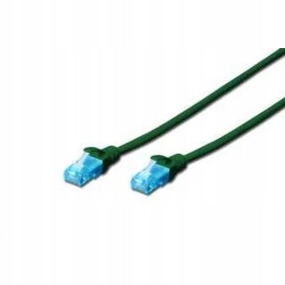 Digitus Patch cord kat.5e UTP, CU, AWG 26/7 3m Zielony