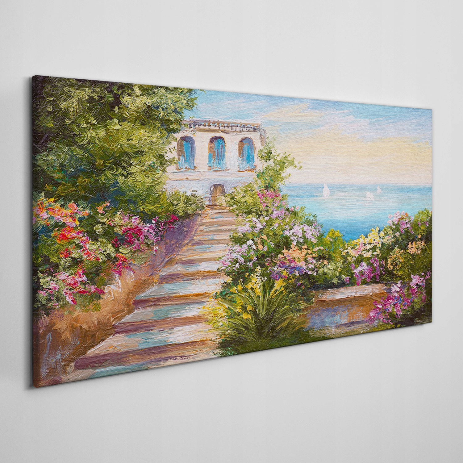 

Obraz na ramie płótno Kwiaty morze niebo 100x50 cm