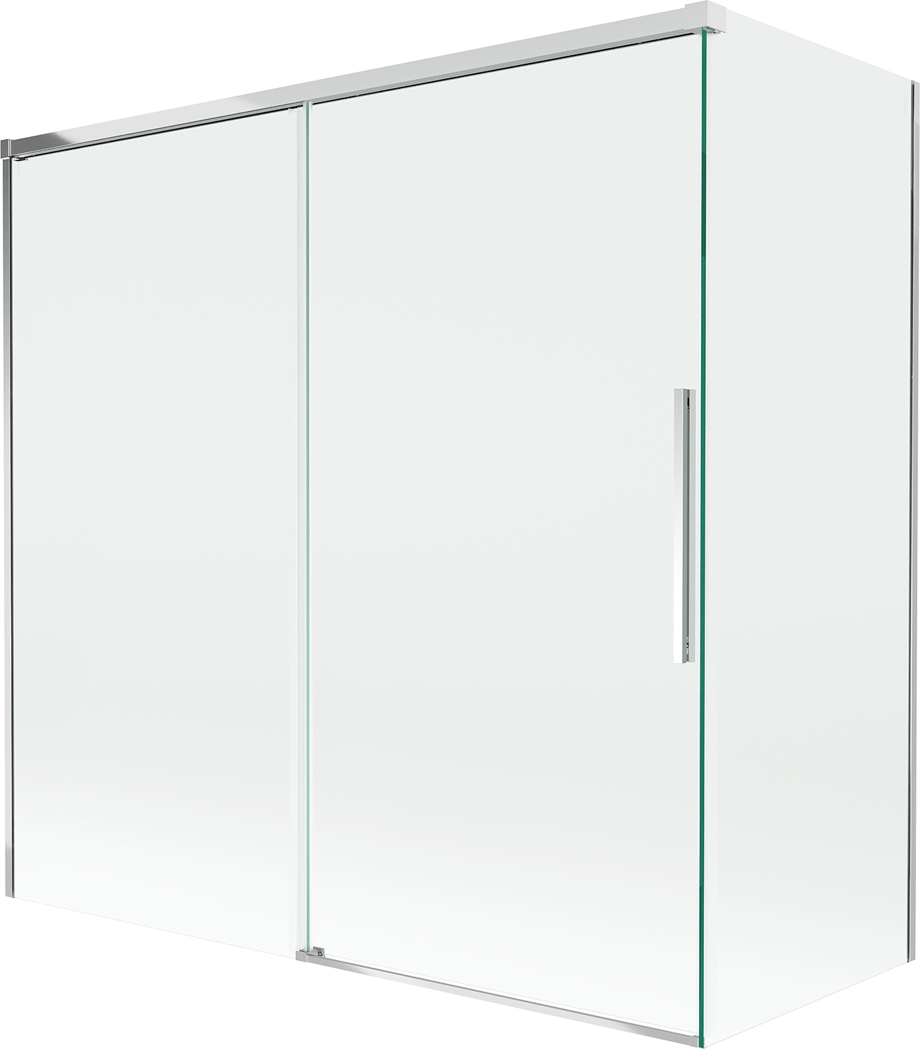 Mexen Rox Parawan Nawannowy 2-SKRZYDŁOWY 160 70X150 CM Transparent Biały