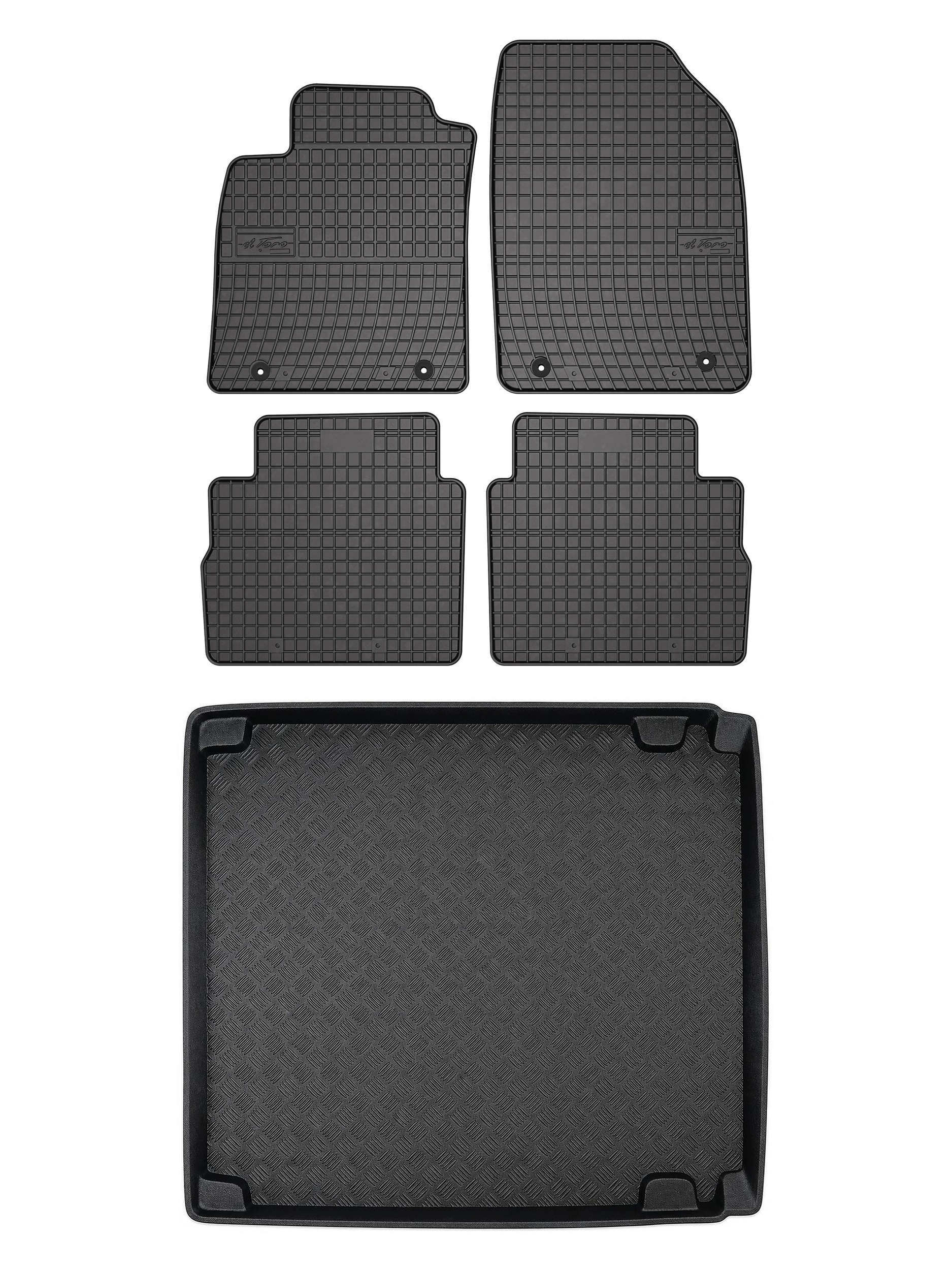 Gumové koberce SolidPRO rohož do kufru pro: Opel Vectra C 2003-2008 5 el.