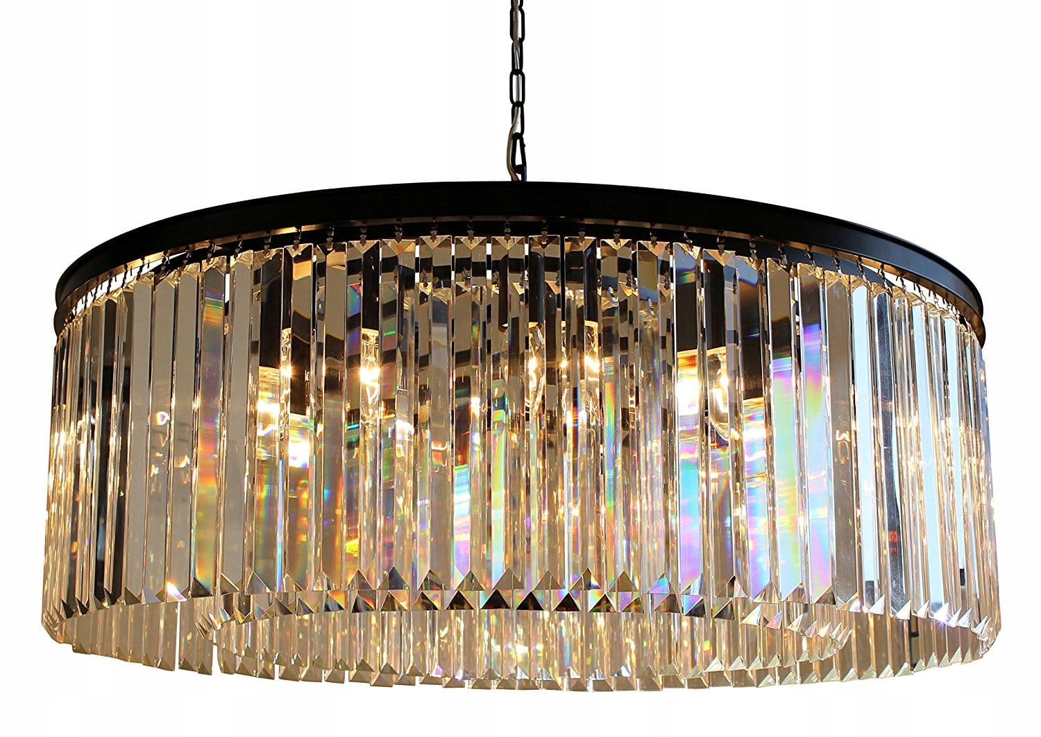 Hereford Round żyrandol kryształowy 80cm