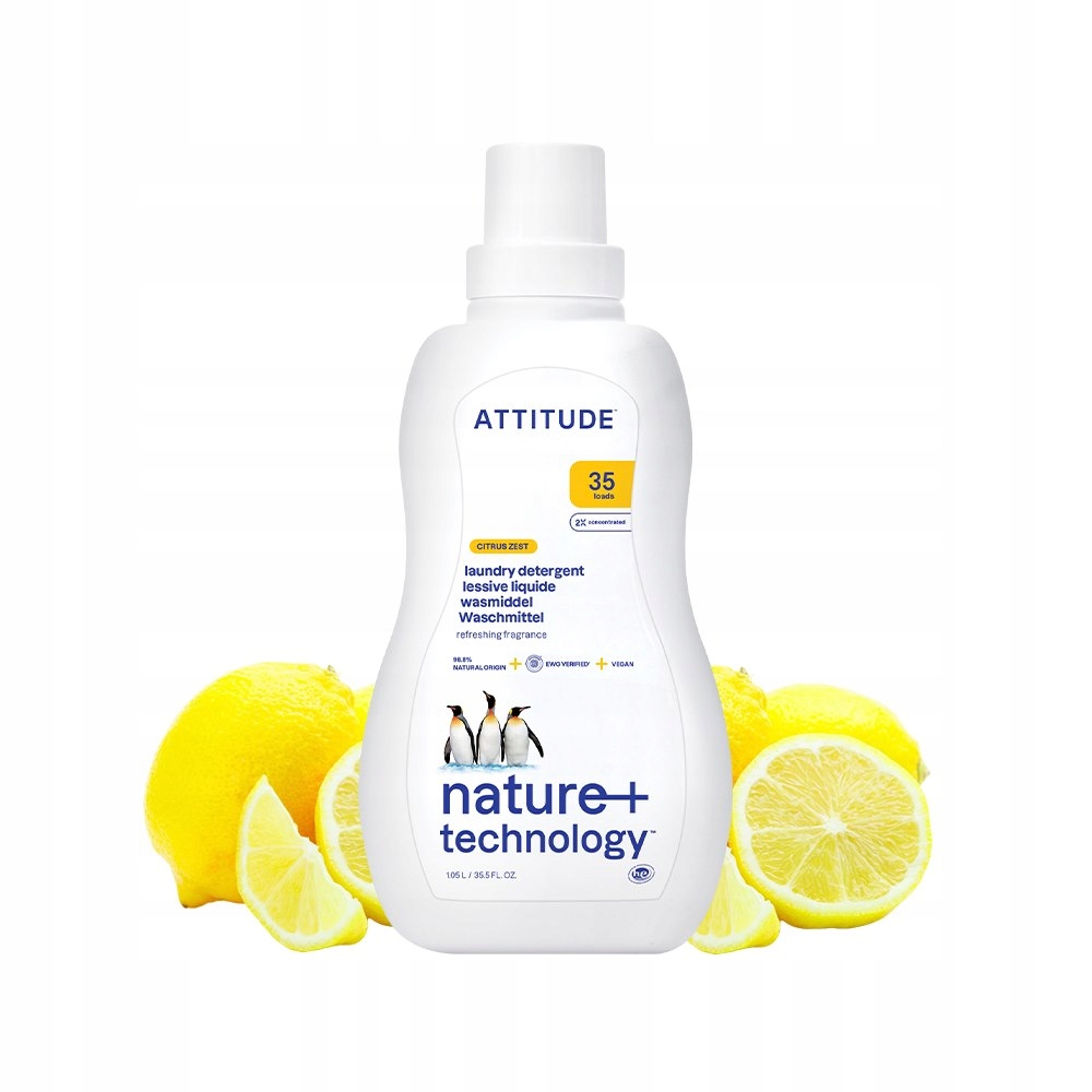 Levně Hypoalergenní prací prostředek Citrusová kůra Sada Attitude 1050 ml