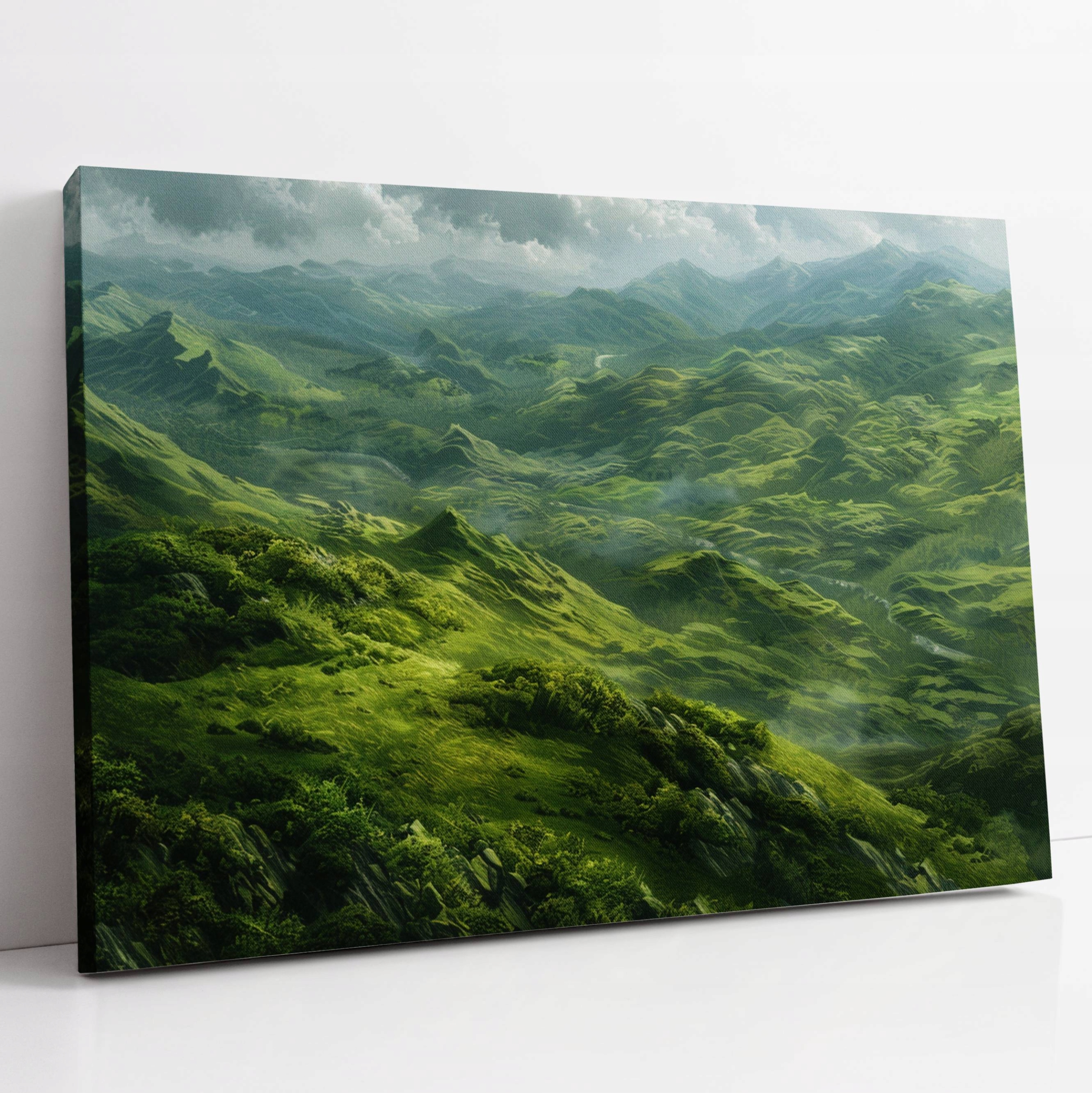 Obraz na plátně Zelené údolí mezi horami, krajina do obývacího pokoje 100x70