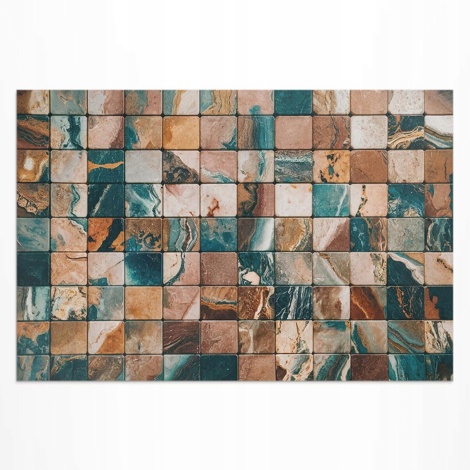 Vinylový Koberec na balkon Kamenná mozaika, mramorové vintage dlaždice 60x90 cm