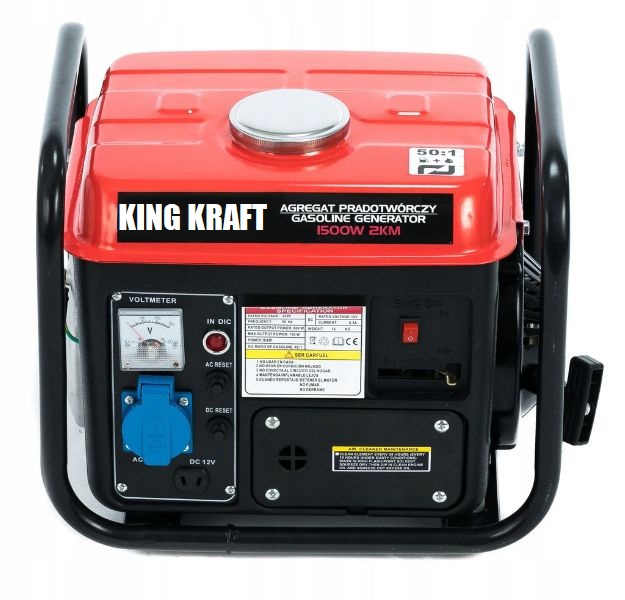 Agregat prądotwórczy przenośny jednofazowy KINGKRAFT 1500W 2KM generator Model KD109