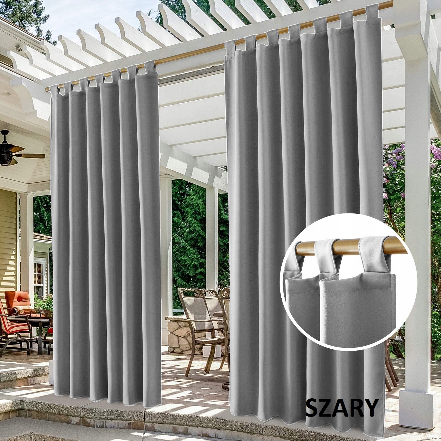ZASŁONY OGRODOWE 140x220 DO ALTANY TARASU SZELKI Typ inny