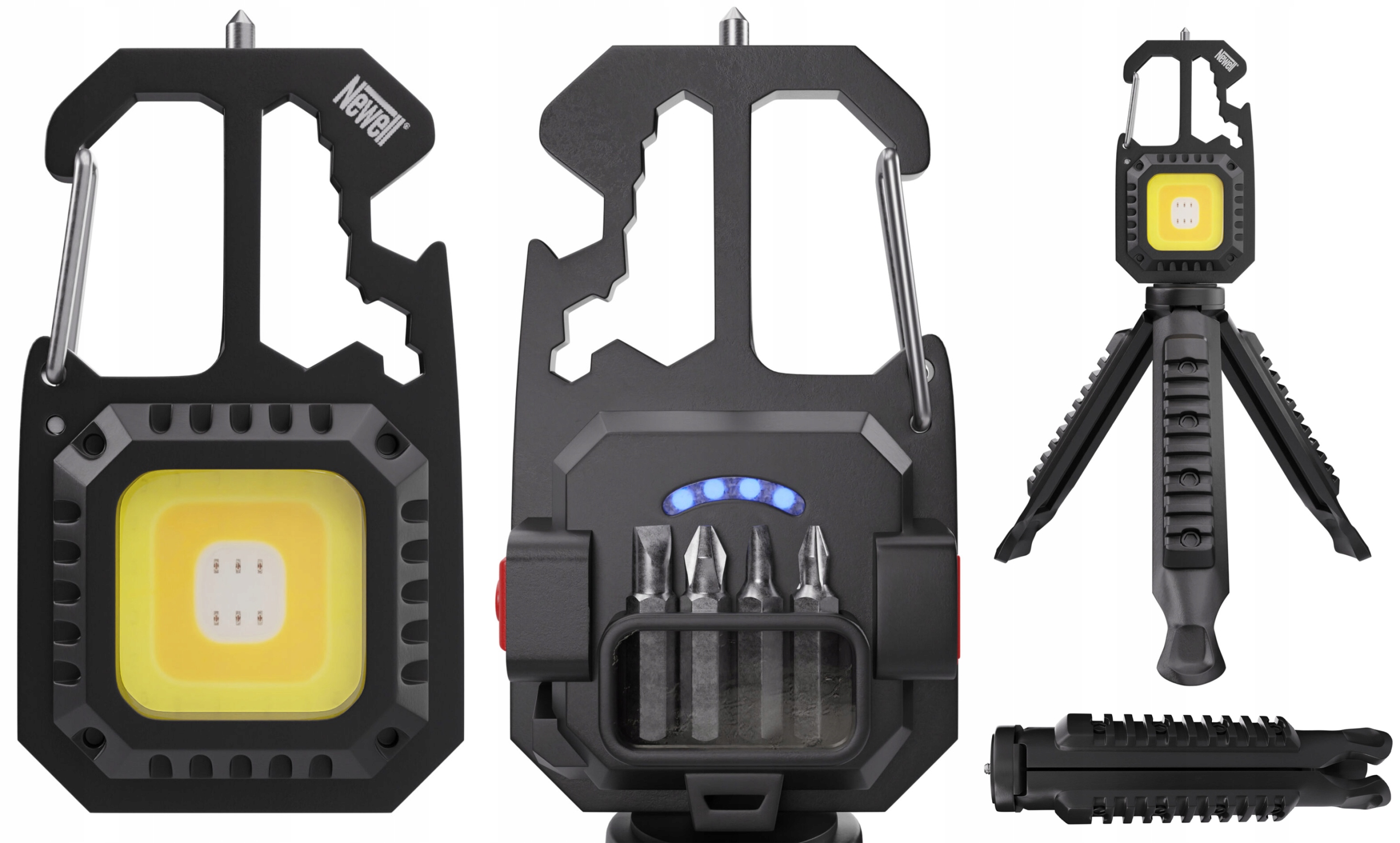Mini Lampka Led Na Statywie Z Funkcją Multitool Bity Otwieracz Na Warsztat