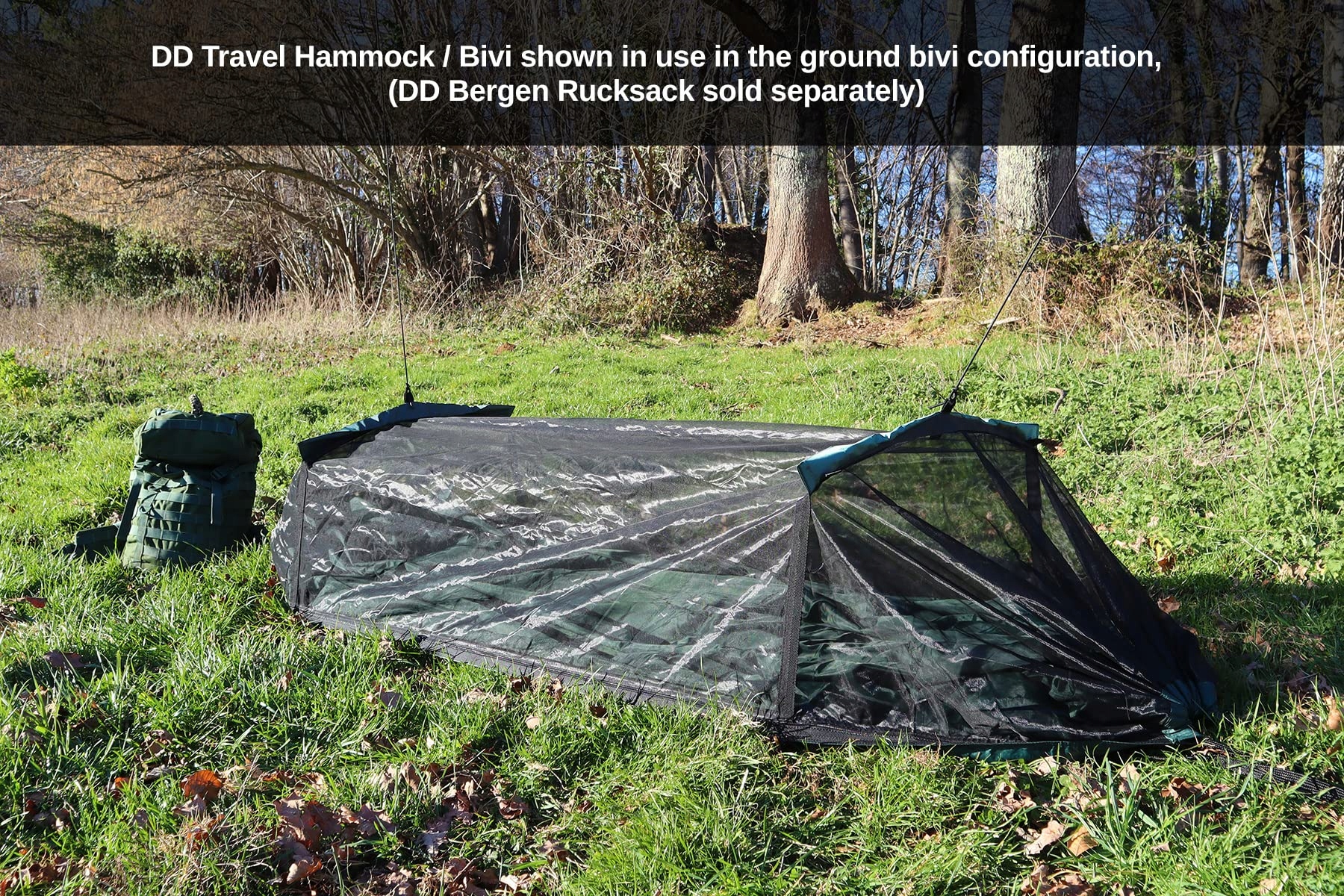 DD HAMMOCKS Hamak Podróżny Bivi Coyote Brown Lekki i Wytrzymały — miniatura 5