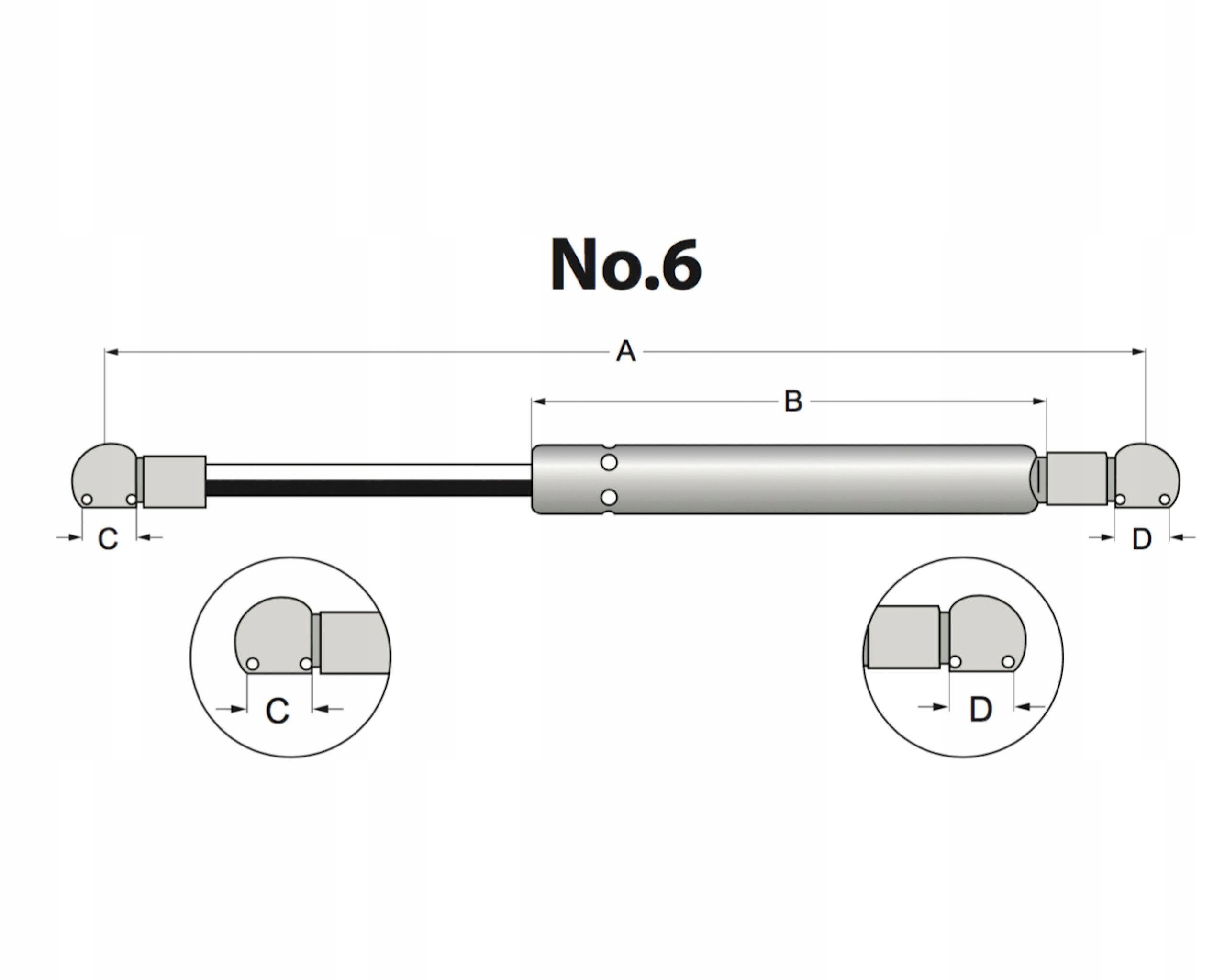 plynový tlumič A=214 F=410N Stabilus