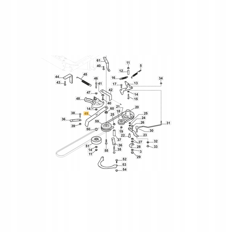RAMIĘ KOŁA ROLKI STIGA PARK 320 416 420 500 520 620 1137-1124-01 ORYGINAŁ Marka Stiga