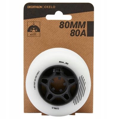 4 koła Oxelo do rolek fitness FIT 80 mm 80A Twardość kół 80A