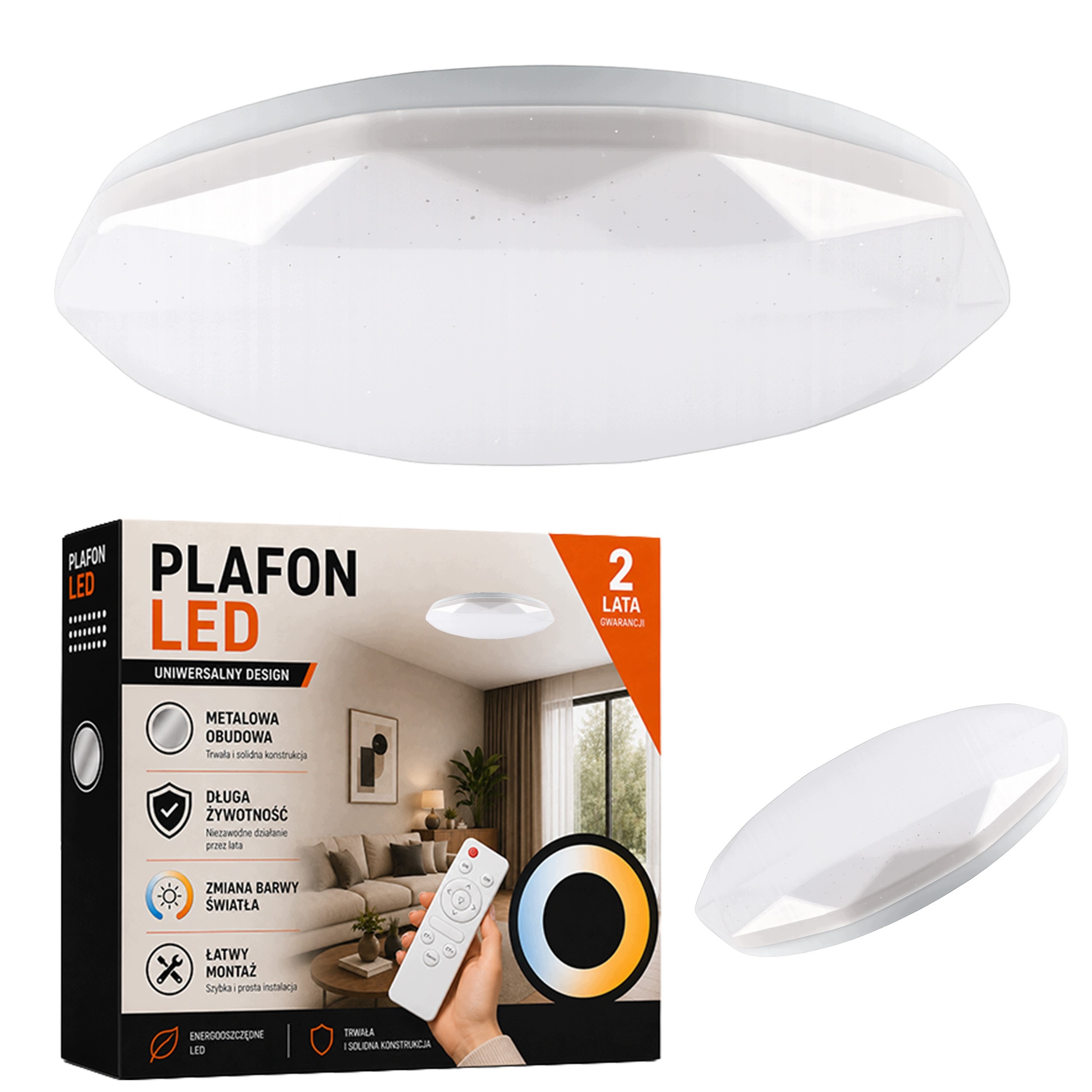 Stropní Svítidlo Moderní Bílá Stropní Svítidlo Led Nástěnný Kulatý Loft Dálkový Ovladač