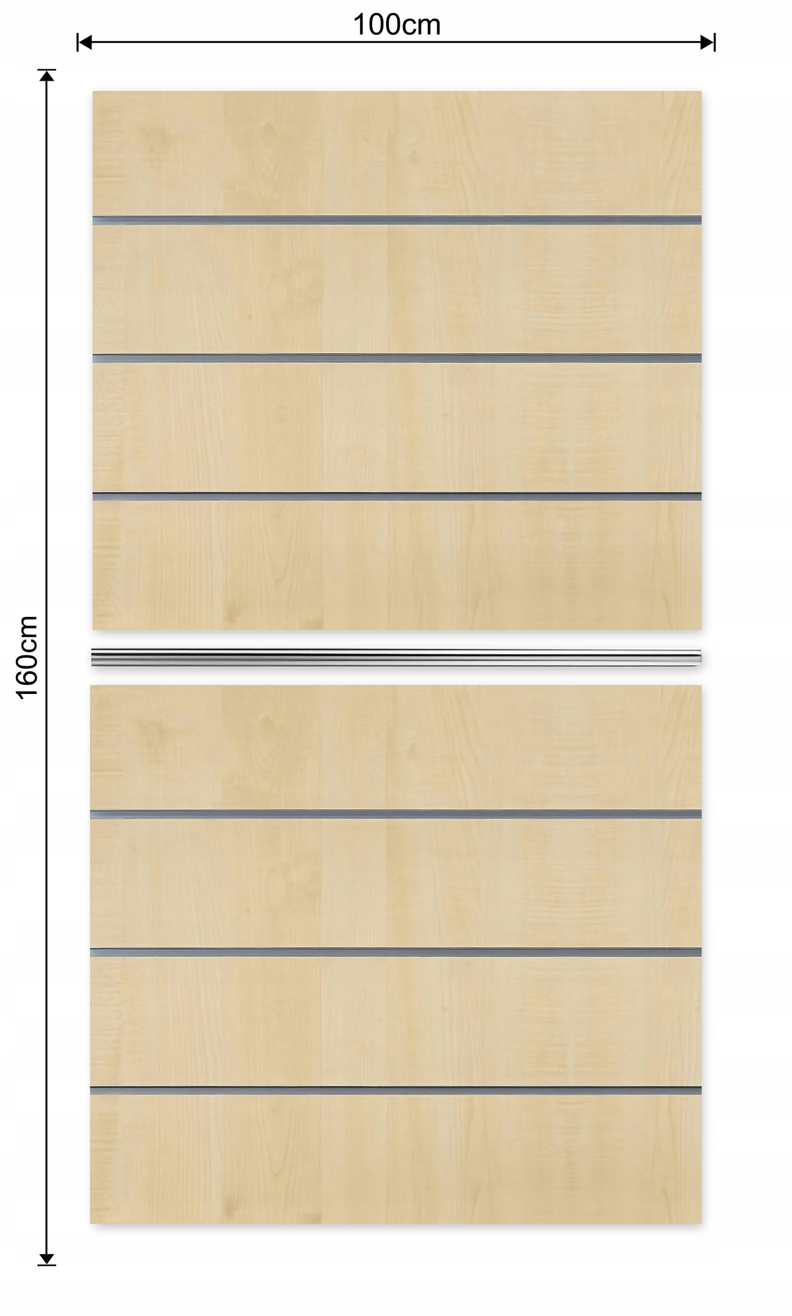 PANEL Slatwall Spacewall Best-Line 100x160cm 7 FREZÓW KLON Marka Best-line